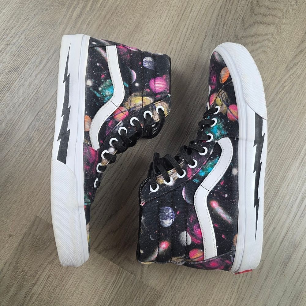 Vans SK8 Hi Tops Galaxy Print Sneakers Size 7.5 - Picture 6 of 10